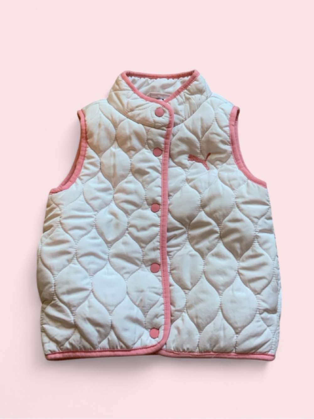 Puma Quilted Pink Active Vest Girls 4T